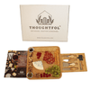 Thoughtfol Charcuterie Sets Thoughtfol Compact Bamboo Cheese Board Set | Charcuterie and Pairing Guide | Large Wooden Board | Unique Housewarming Gift | Perfect for Appetizers, Cheese Platters, Meat and Cheese Trays | Wood Serving Board | The Ultimate Gift for Food Enthusiasts!