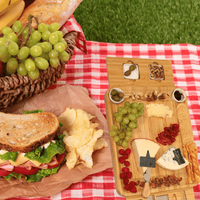 Thoughtfol Charcuterie Sets Thoughtfol Deluxe Bamboo Cheese Board Set | Charcuterie and Pairing Guide | Large Wooden Board | Unique Housewarming Gift | Perfect for Appetizers, Cheese Platters, Meat and Cheese Trays | Wood Serving Board | The Ultimate Gift for Food Enthusiasts!