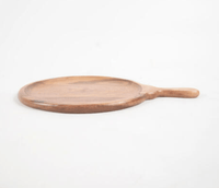 Thoughtfol pizza board Rustic Elegance: Farmhouse Raw Acacia Wood Pizza Platter