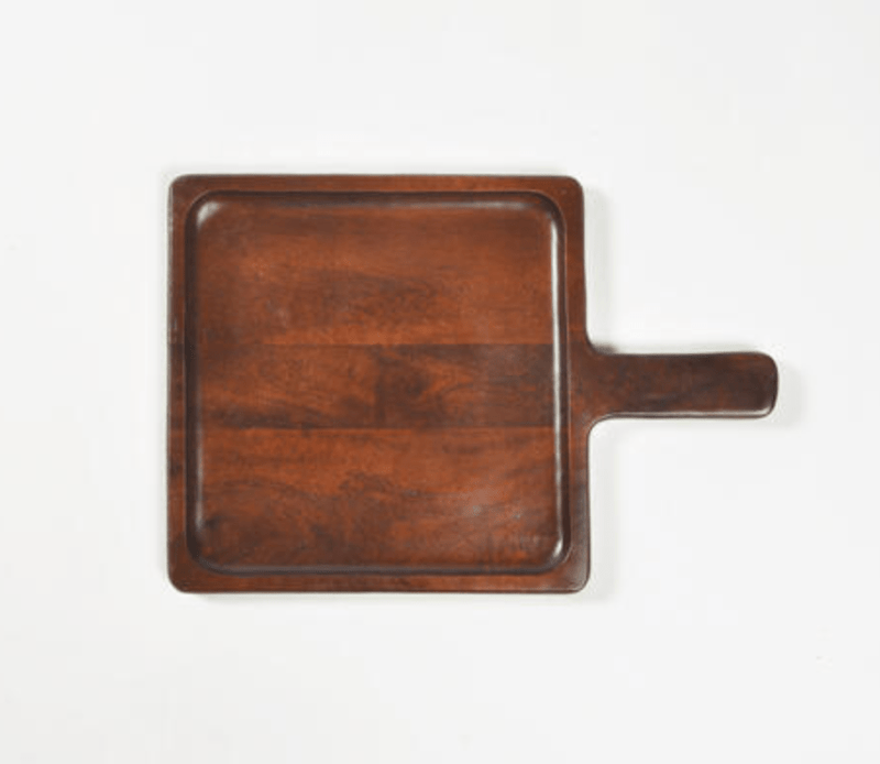 Thoughtfol Serving Board Masterful Artistry: Dark Wooden Cheese Board - Elevate Your Culinary Experience
