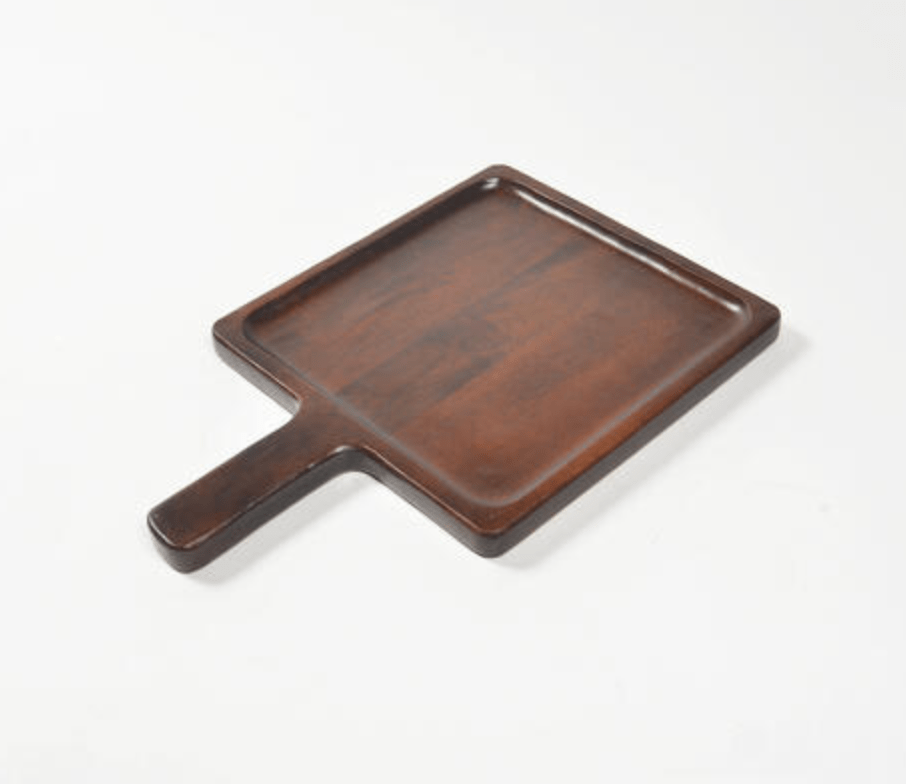 Thoughtfol Serving Board Masterful Artistry: Dark Wooden Cheese Board - Elevate Your Culinary Experience