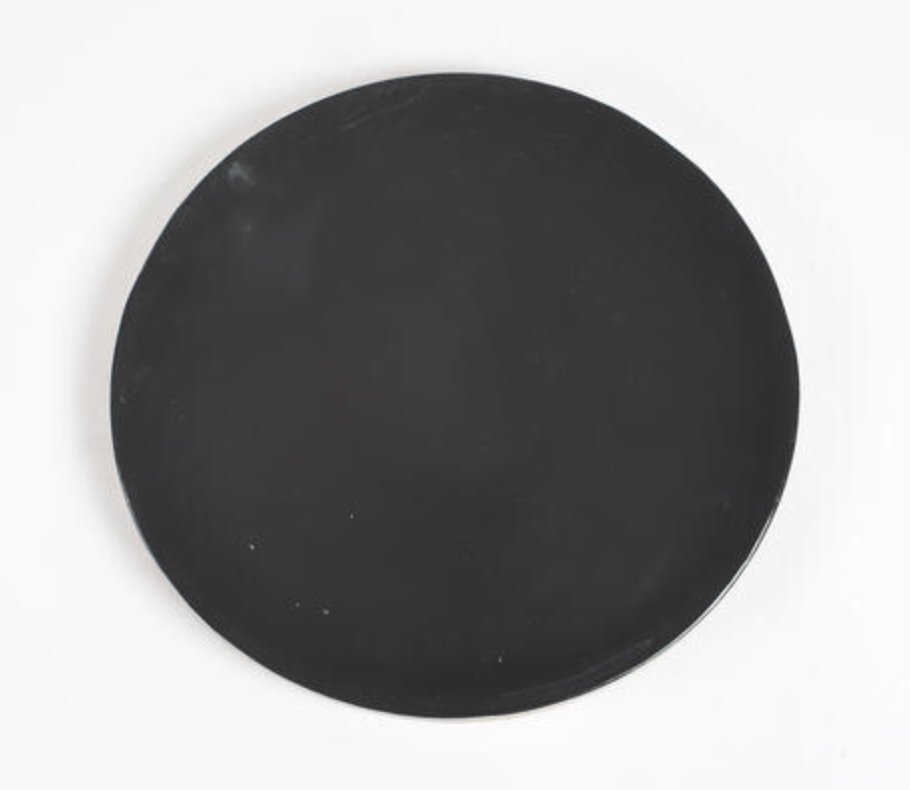 Thoughtfol Serving Board Timeless Sophistication: Matte Noir Enamelled Wooden Platter